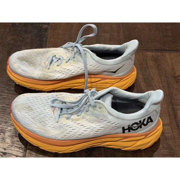 Hoka One One Shoes - Hoka One One Clifton 8 Womens Running Shoes Gray Athletic Sneakers Size 7.5B